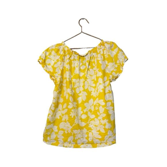 Gap Factory Yellow Floral Plus Top - Size Medium - Picture 5 of 6